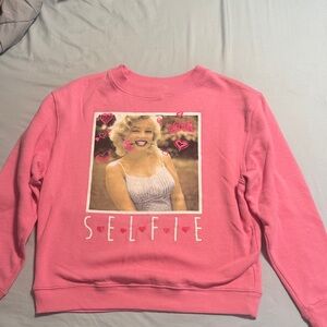 Marilyn Monroe Graphic Crewneck Sweatshirt with Retro Photo